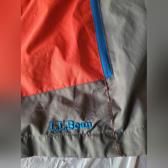 L.L. Bean Kids Raincoat in Orange and Gray,  Size M 10-12 - Picture 6 of 8